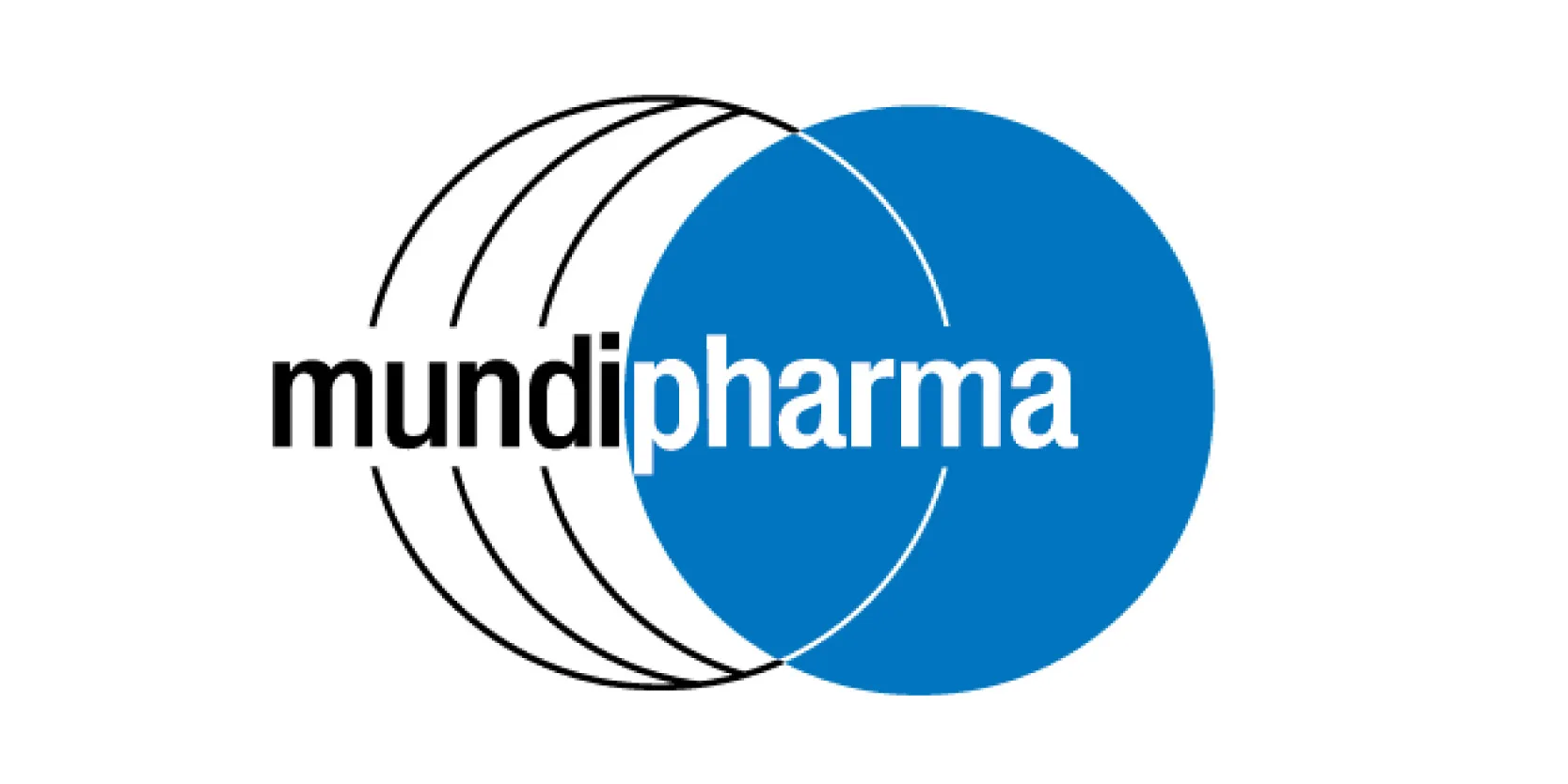 mundi pharma logo has three line circle and one blue circle
