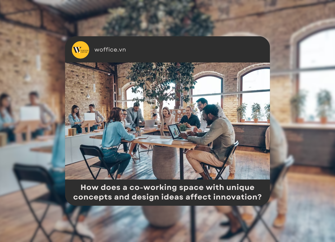 How does coworking space with unique concepts and design ideas affect innovation?